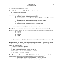 AP Microeconomics Exam Study Guide