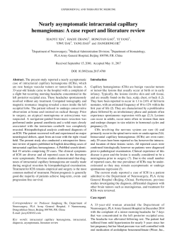 Nearly asymptomatic intracranial capillary hemangiomas: A case