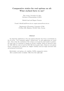 Comparative statics for real options on oil