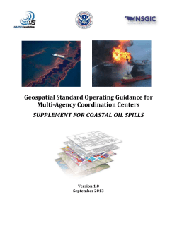 Standard operating procedures for coastal oil spill response
