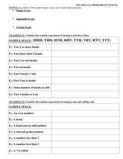 15.4 - 15.6 Probability and Odds Student Notes