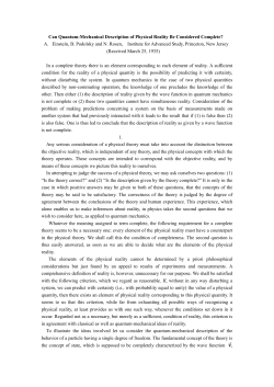 Can Quantum-Mechanical Description of Physical Reality Be