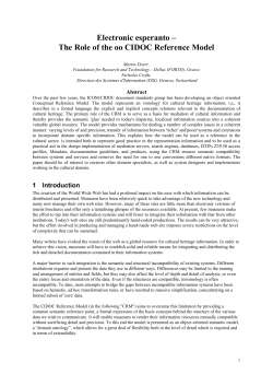 1) Brief history / background to the model