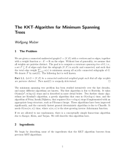 The KKT-Algorithm for Minimum Spanning Trees