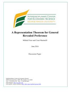 A Representation Theorem for General Revealed Preference