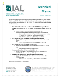 EPA Method Update Rule