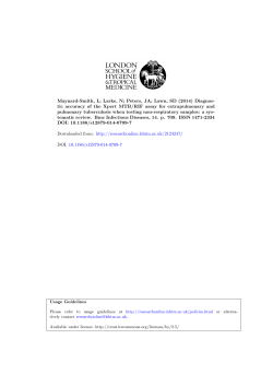 Maynard-Smith, L - LSHTM Research Online
