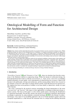 Ontological Modelling of Form and Function for Architectural Design