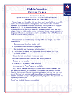 Club Information Catering To You