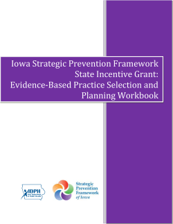 Iowa Strategic Prevention Framework State Incentive Grant