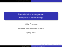 Financial risk management - Example of an option strategy