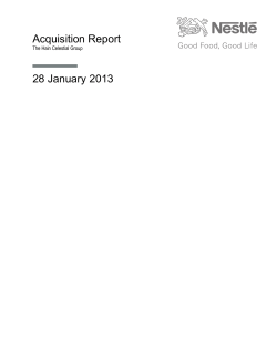Nestle Aquisition Report