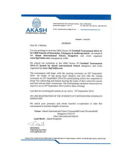 FOOTBALL-CBSE Cluster 2014-15