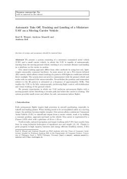 Automatic Take Off, Tracking and Landing of a Miniature UAV on a