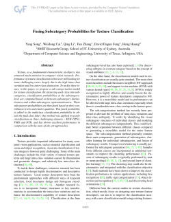 Fusing Subcategory Probabilities for Texture Classification