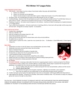 PCU Winter 7v7 League Rules