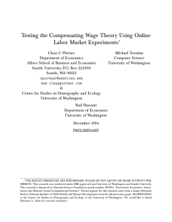 Testing the Compensating Wage Theory Using Online Labor Market