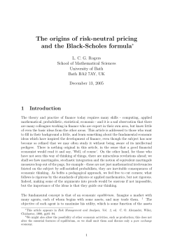 The origins of risk-neutral pricing and the Black-Scholes