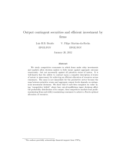 Output contingent securities and efficient investment by firms