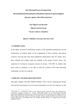 1 One Thousand Years of Cooperation. The Institutional