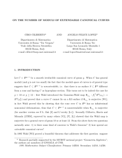 ON THE NUMBER OF MODULI OF EXTENDABLE CANONICAL