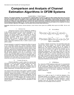 Comparison and Analysis of Channel Estimation Algorithms in