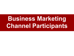 Indirect Channel of Distribution