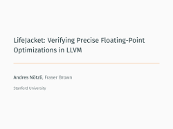 LifeJacket: Verifying Precise Floating-Point