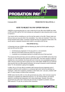Probation Pay Bulletin 4 - Jan 2015