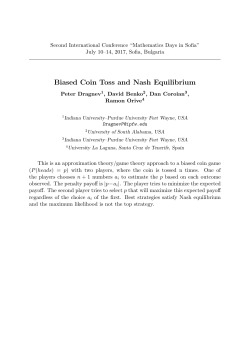 Biased Coin Toss and Nash Equilibrium