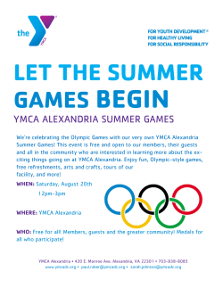 LET THE SUMMER GAMES BEGIN