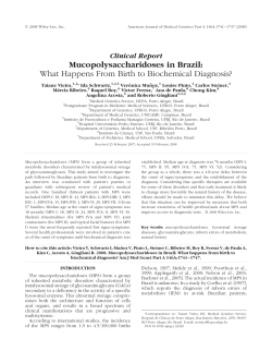 Mucopolysaccharidoses in Brazil: What happens from birth