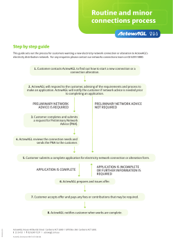 Routine and minor connections process