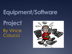 Equipment/ Software Project #1