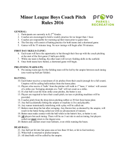 Minor League Boys Coach Pitch