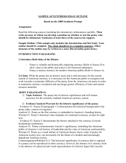SAMPLE AP SYNTHESIS ESSAY OUTLINE Based on the 2008