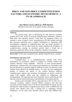 price and non-price competitiveness factors and economic