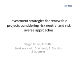 Investment strategies for renewable projects considering risk neutral