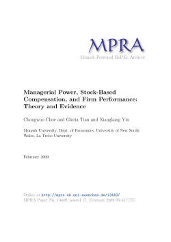 Managerial Power, Stock-Based Compensation, and Firm