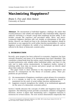 Maximizing Happiness?