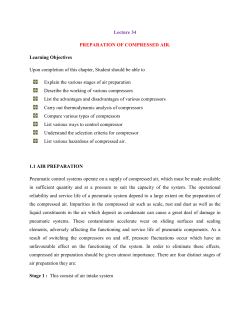Lecture 34 PREPARATION OF COMPRESSED AIR. Learning