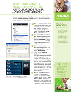 HOw TO STREAM MEDiA USiNg THE `UPnP` OPTiON ON