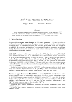 time Algorithm for MA8-CUT Sergey S. Fedin* Alexander S. Kulikov