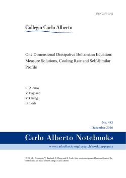 One Dimensional Dissipative Boltzmann Equation