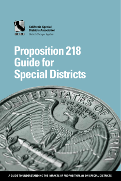 Proposition 218 Guide for Special Districts