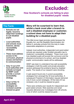 How Scotland`s schools are failing to plan for disabled pupil`s needs