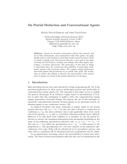 On Partial Deduction and Conversational Agents