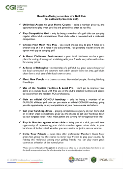 Benefits of Golf Club Membership