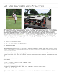 Golf Rules: Learning the Basics for Beginners