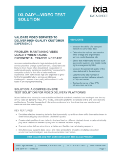 ixload&reg;&mdash;video test solution